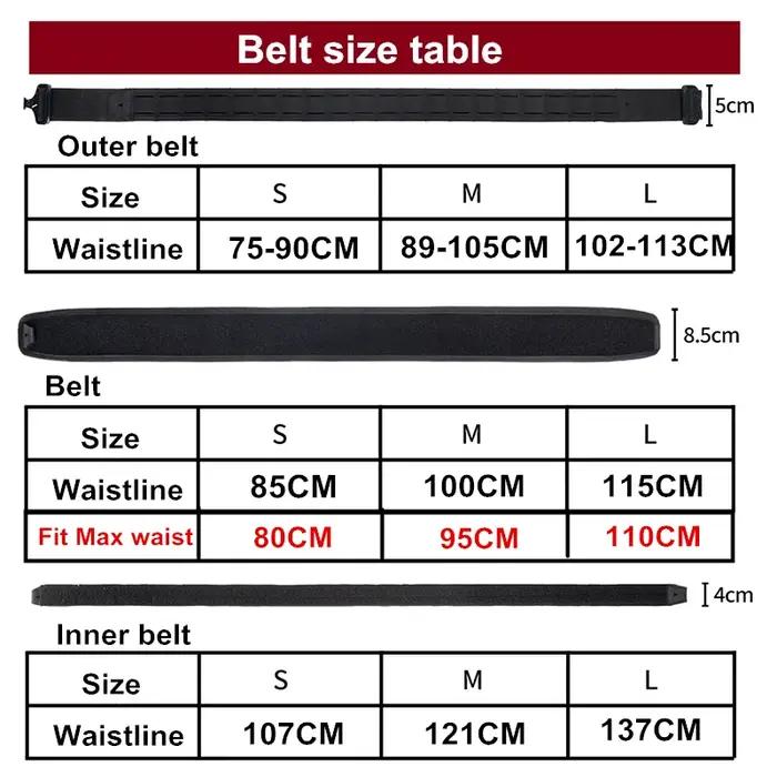YAKEDA Battle Molle Riggers ceinture de service coussin antidérapant robuste et peigne de ceinture i