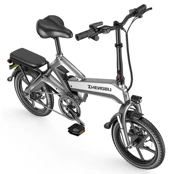 Vélo Électrique Pliable Homme Adulte 2 Sièges Puissance 400W Tension 48V Plaçable Pour Famille Occasions Spéciales Sorties Nature Visites Ville