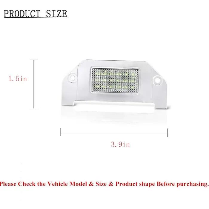 Ensemble d'éclairage de plaque d'immatriculation LED SMD complet, blanc pur, LH + RH pour 05-14, fus