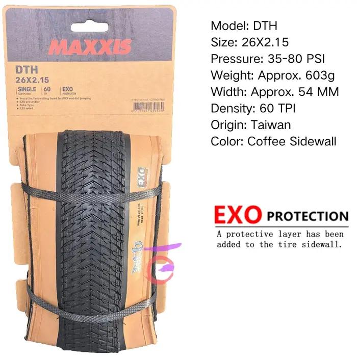 MAXXIS DTH-VTT EXO entièrement noir et bord profond de la peau, VTT, 26x2.3, 26x2.15, 20x1,75, M147P
