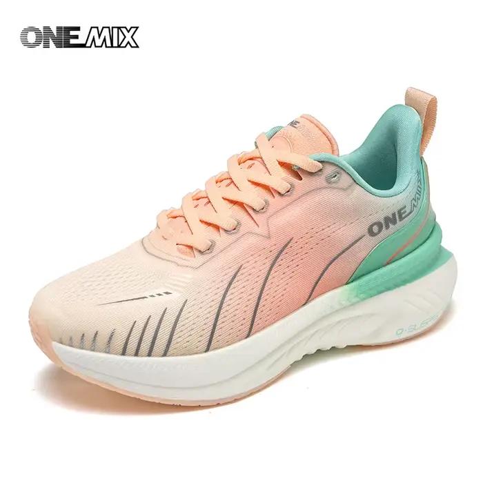 ONEMIX-Chaussures de course respirantes et amortissantes pour femme, baskets de styliste, de sport,