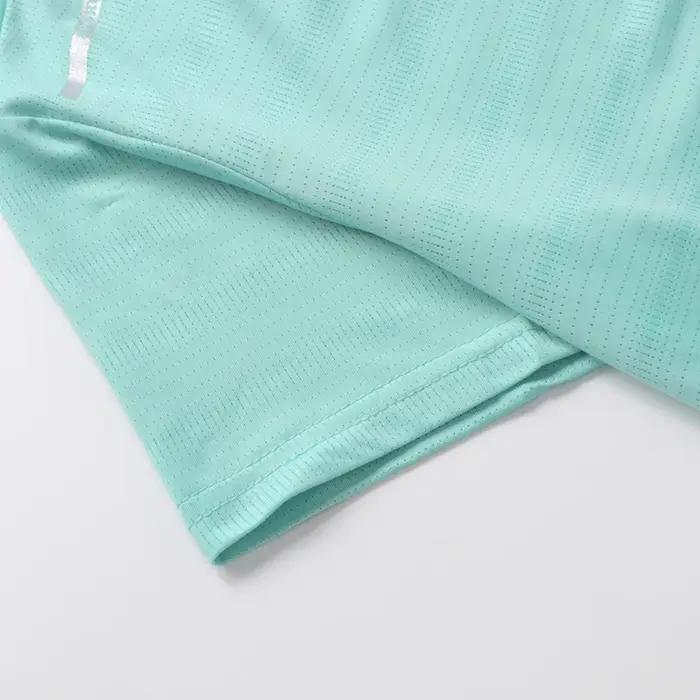CHRLCK T-shirt respirant à manches courtes en maille pour femme, taille US/EU, couleur unie, pour le