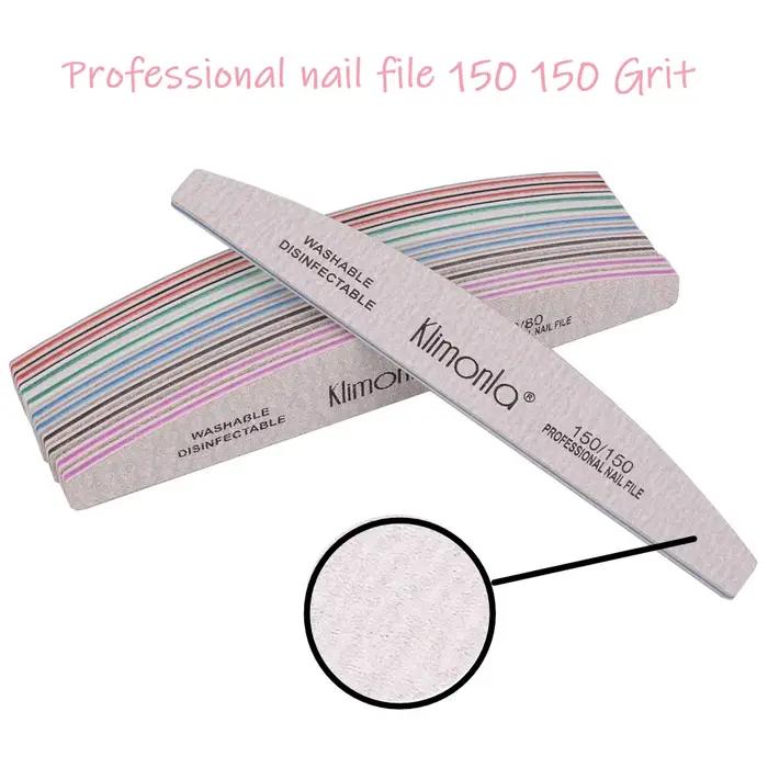 Limes à ongles professionnelles 100 180 EVA, papier de verre épais pour Salon de manucure, ensemble