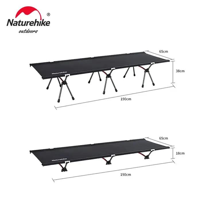Natureifa-Lit de camping ultraléger en alliage d'aluminium, lit de camping portable, lit de camping