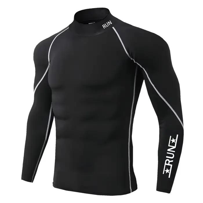 T-shirt de Compression pour hommes, chemises à séchage rapide, sous-vêtements de Fitness, hauts de m