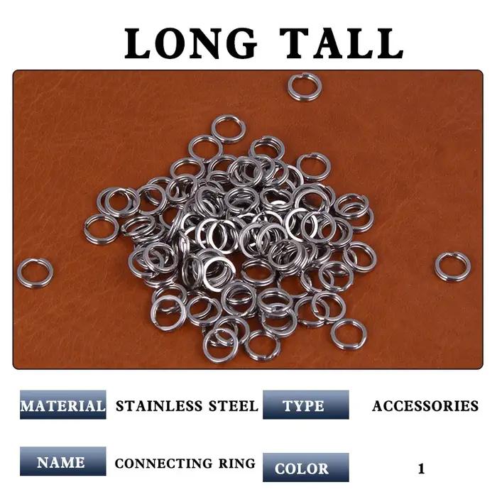 Anneau fendu de pêche en acier inoxydable, Double anneau fendu ovale solide, accessoires pour croche