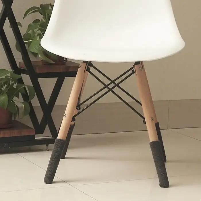 Chaussettes de pied de chaise élastiques hautes avec coussinets coordonnants, housses de protection