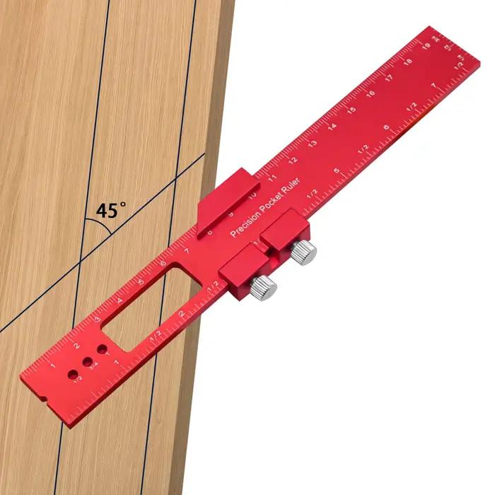 Règle de poche de précision, règle de traçage de Type T, règle de piste carrée en T pour menuiserie,