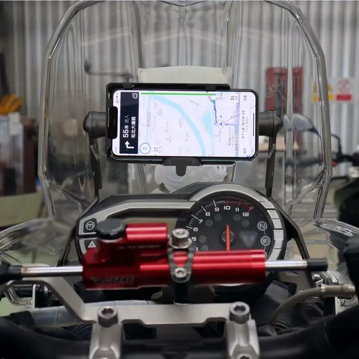 Plaque de navigation pour téléphone intelligent de moto, support d'adaptation rapide, kit de support