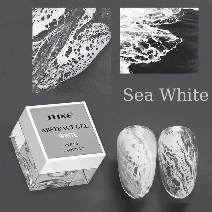 5ml noir blanc Ombre floraison vernis à ongles bulle océan mer vague Gel marbre dégradé Gel Semi Per