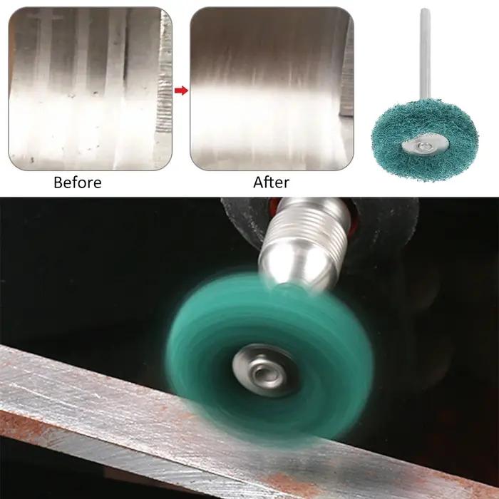 Mini foret en Nylon, brosse Abrasive, fil de polissage, roue de polissage, outil manuel rotatif Drem