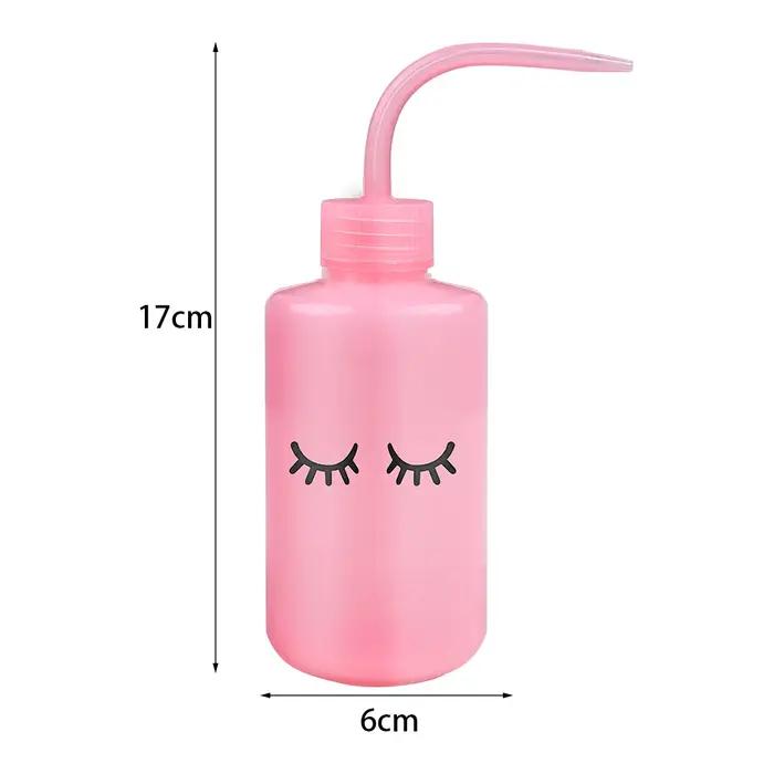 Bouteille de nettoyage de cils, bouteille de nettoyage du coude, compte-gouttes à pression d'eau, bo