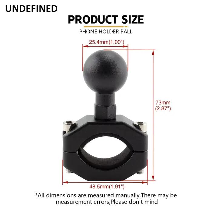 Adaptateur de montage de tête sphérique 1 pouce 25mm, Clip de guidon de moto et de vélo, support de