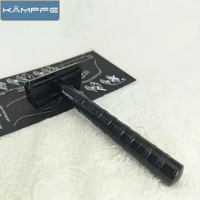 Rasoir de sécurité classique à double tranchant KAMPFE en aluminium, 5 lames, rasoir traditionnel po