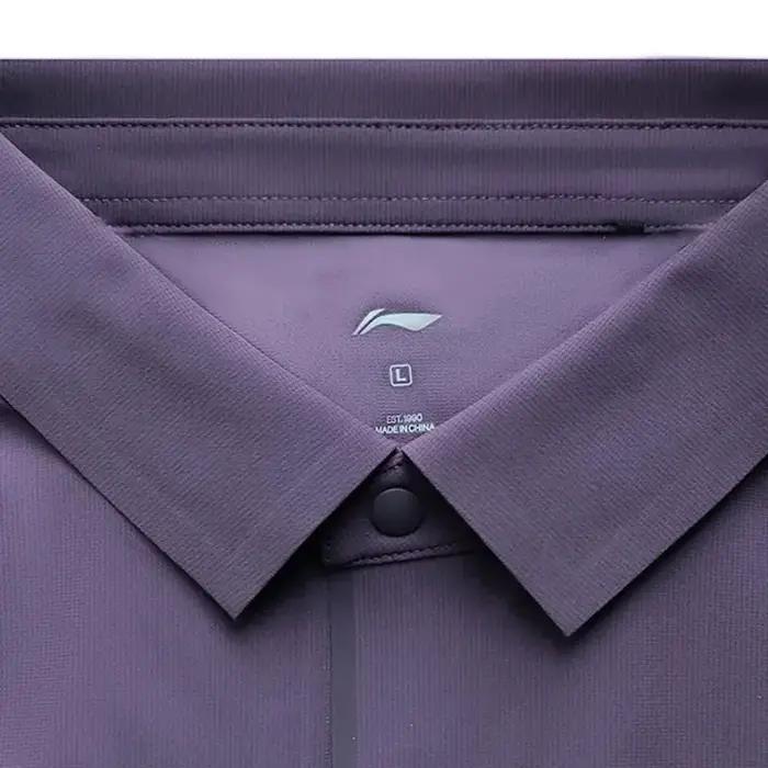 Li-Ning – POLO d'entraînement pour hommes, 100% coton, coupe ample, respirant et confortable, T-shir