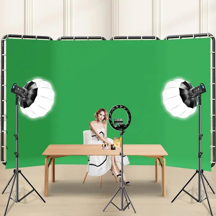 Support de fond photo SH 2,4x4M avec écran vert pour photographie, support de fond de studio et trép