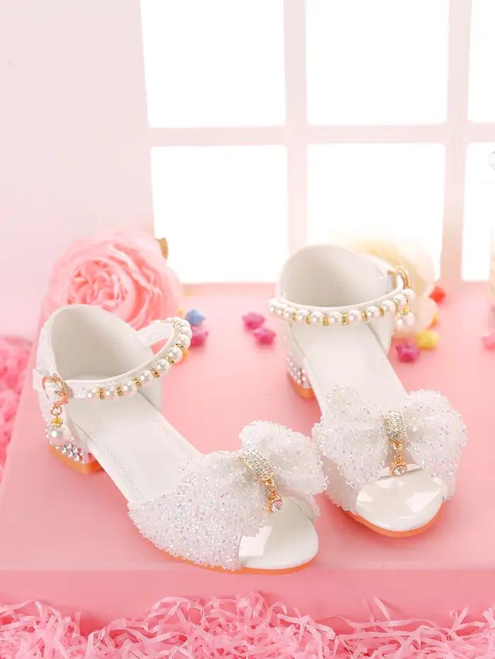 Sandales habillées pour filles pour occasions formelles, talons hauts pour enfants pour/modèles de p