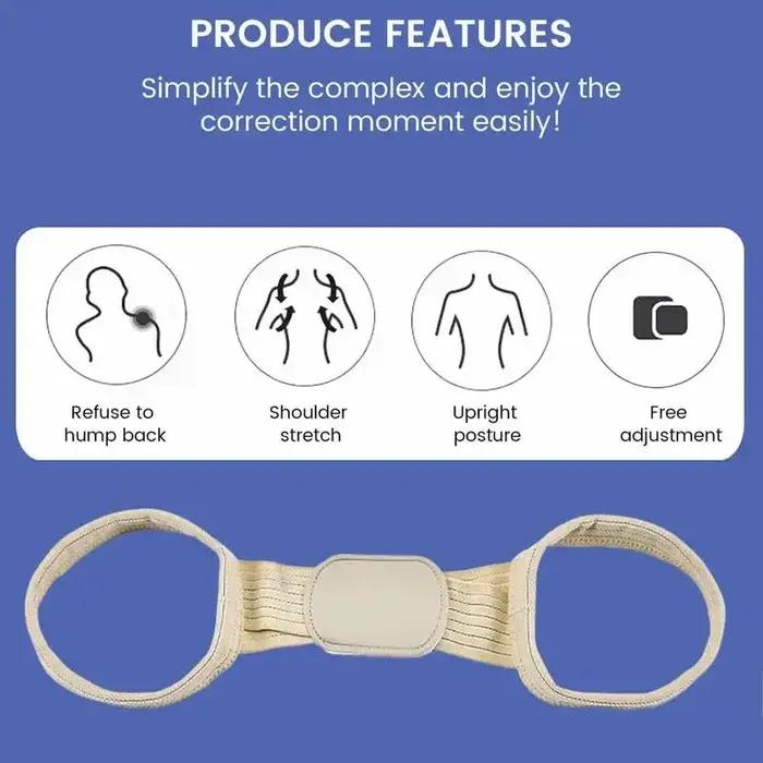 Correcteur de Posture de clavicule réglable pour hommes et femmes, attelle du haut du dos, ceinture