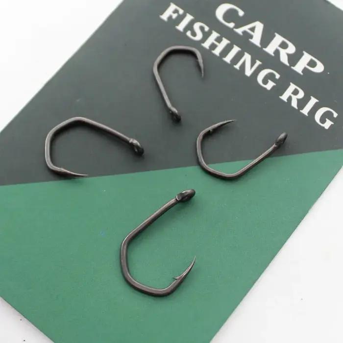 Hameçons de pêche à la carpe, 20 pièces, crochets à griffes, revêtement en PTFE, hameçons à yeux en