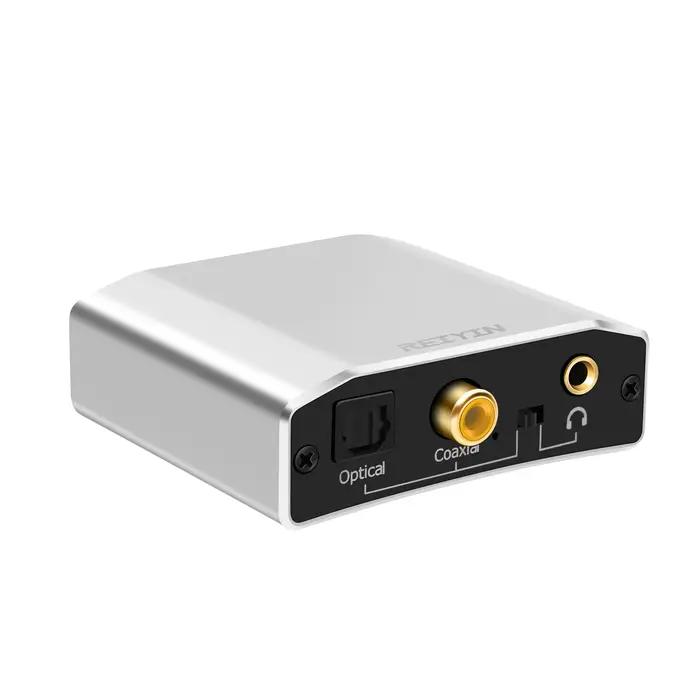 Reiyin DAC USB C vers convertisseur optique Coaxial analogique 3,5 mm adaptateur audio 192 kHz 24 bi