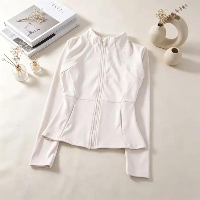Vêtements de yoga, coupe-vent, vêtements de sport pour femme, sweat-shirt à manches longues, vestes