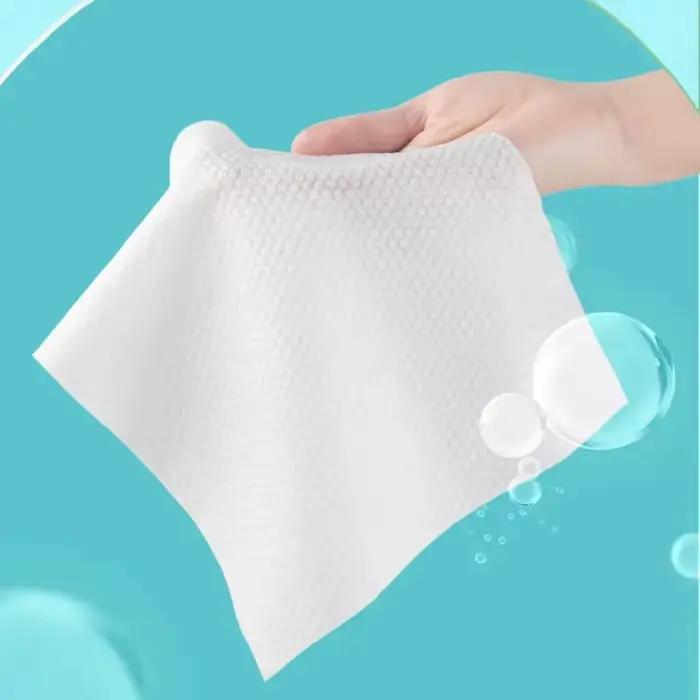 Serviette jetable épaisse 100% coton pour le visage, 100 pièces, lingettes démaquillantes douces, ne