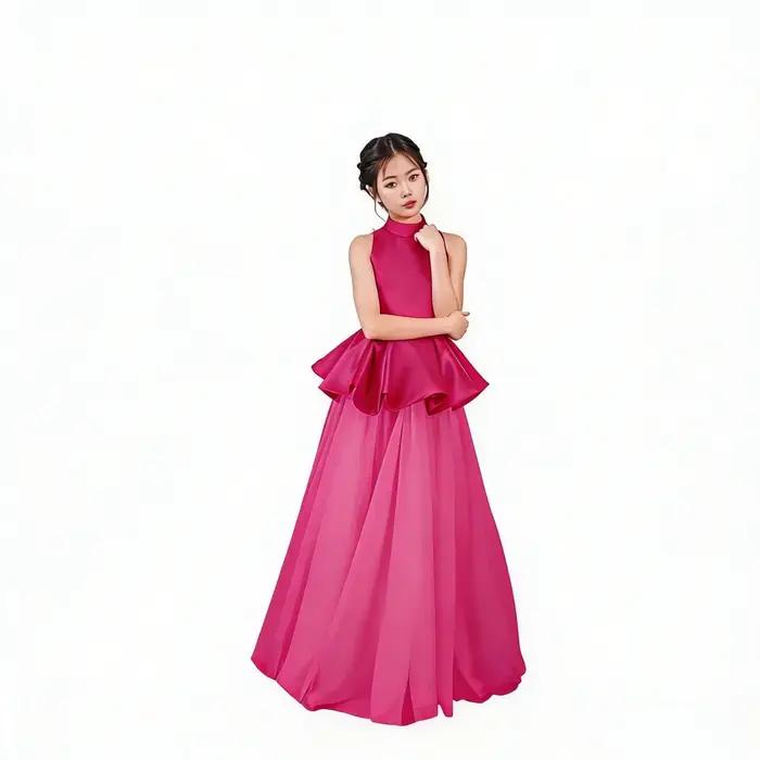 Nouvelle Robe de Soirée Noire pour Filles, Robe de Princesse pour Fête, Spectacle, Anniversaire, Ten