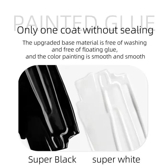 5ml Nail Art peinture UV Gel vernis noir blanc couleurs 3D fleur dessin tremper LED peinture Liner C