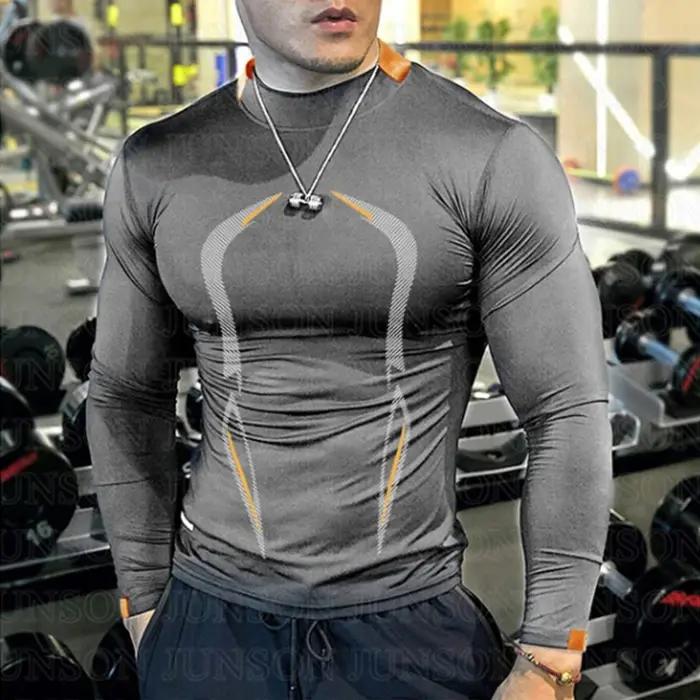 T-Shirt d'été à manches longues pour hommes, séchage rapide, respirant, climatisation, Protection so