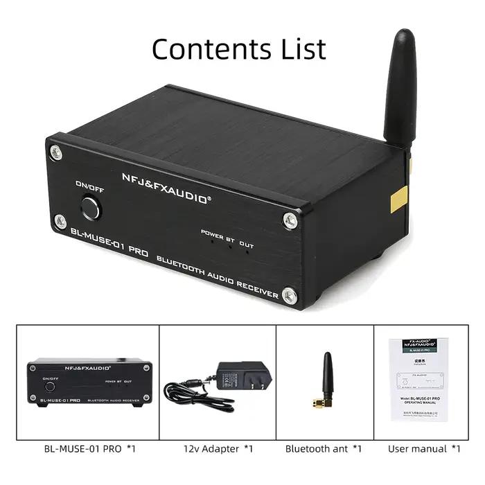 FX AUDIO BL-MUSE-01 PRO + Récepteur audio Bluetooth HIFI ESS9023 Radiateur Bluetooth QCC3031 prend e