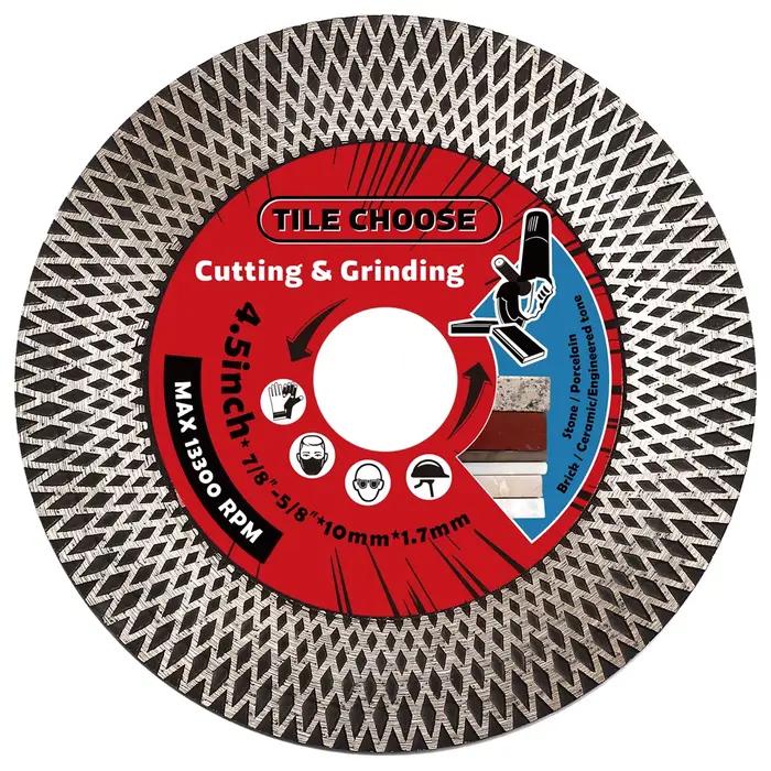 Coupe et meulage de disque de diamant de porcelaine turbo, lame de super carrelage, carreaux de porc