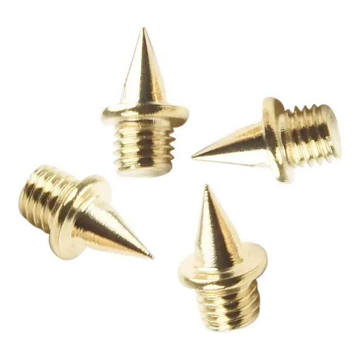 Pointes en acier pour chaussures, pointes argentées et dorées, compétition cross-country, course à p