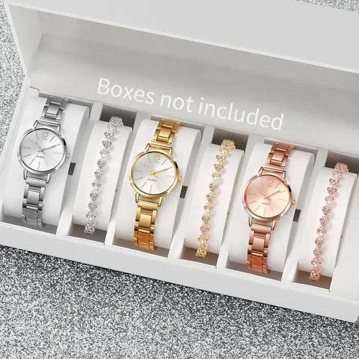 6 pièces/ensemble montre pour femme mode bracelet en acier montres à Quartz ensemble de bracelets en