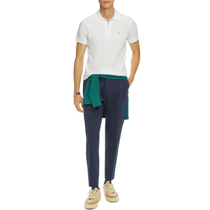 CHCH nouveaux hommes couleur unie Polo à manches courtes revers bouton t-shirts été hommes décontrac