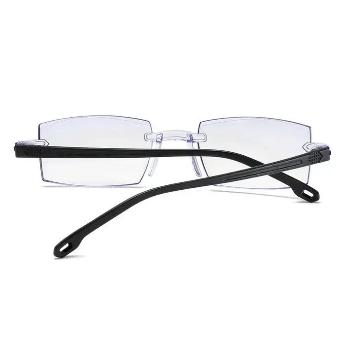 Lunettes de lecture 0 -1.0 à-4.0 myopie Glasse sans monture Anti lumière bleue hommes myopie lunette