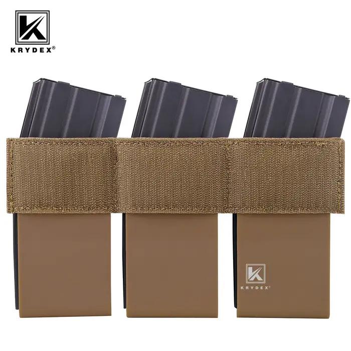 KRYDEX tactique élastique 5.56 Triple Mag insérer 7.62 pochette pour magazines pour plate-forme de p
