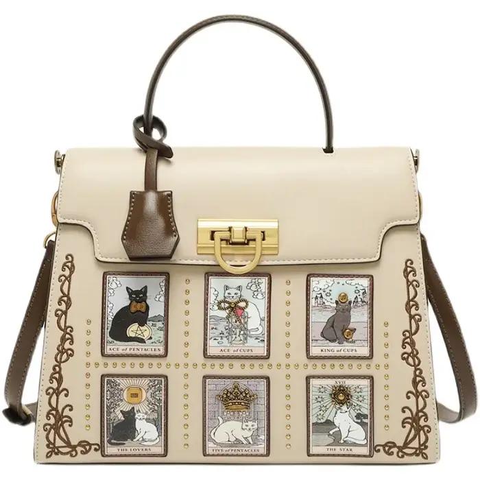 Sac à main de marque pour femmes, sac à bandoulière léger de luxe haut de gamme de styliste rétro, n
