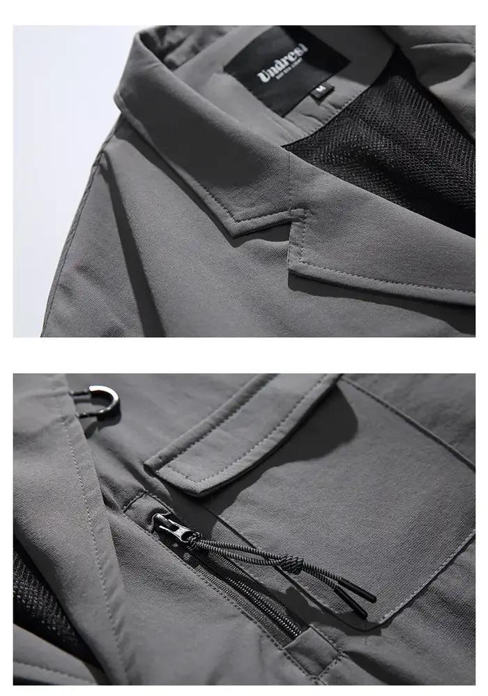 Blazer cargo surdimensionné imbibé pour hommes, streetwear décontracté, mode extérieure, Cityboy, ma