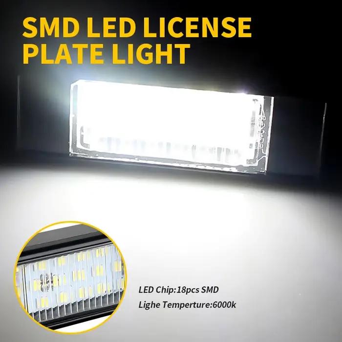 Plaque d'immatriculation au xénon blanc LED sans erreur, 2 pièces, lumière pour Infiniti Q50 Nissan