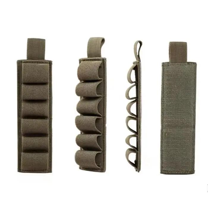 Boucle de crochet de chasse tactique, 6 cartouches, support de coque, bande de carte d'insertion de