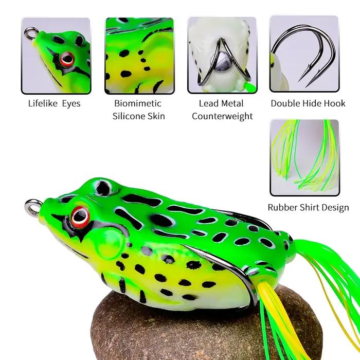 1 pièces 5G 8.5G 13G 17.5G grenouille leurre Tube souple appât en plastique leurre de pêche avec ham