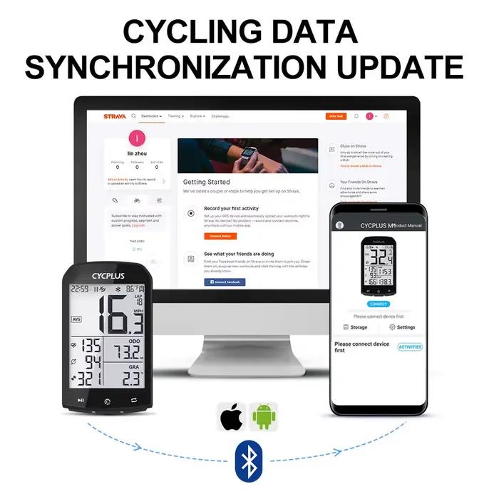 GPS Vélo Ordinateur Sans Fil CYCPLUS M1 Étanche Compteur De Vitesse Odomètre ANT + Bluetooth5.0 Vélo