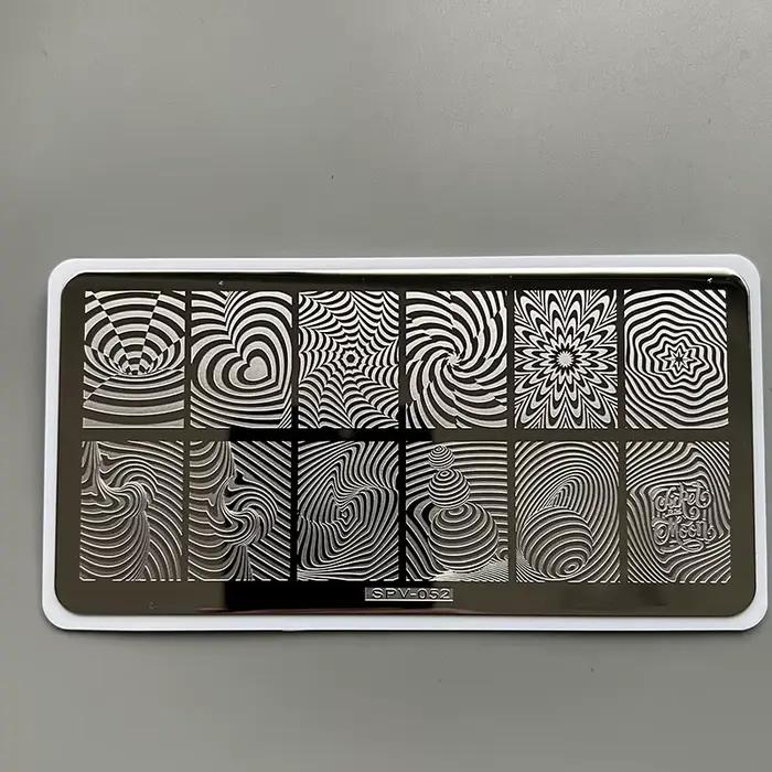 XMQ-Plaques d'estampage Nail Art, modèle de fleurs, freins