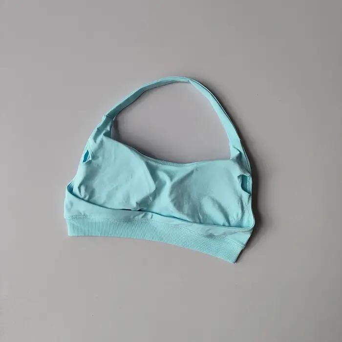 Soutien-gorge de sport pour femmes, résistant aux chocs, sans couture, col licou, haut soutien, Push
