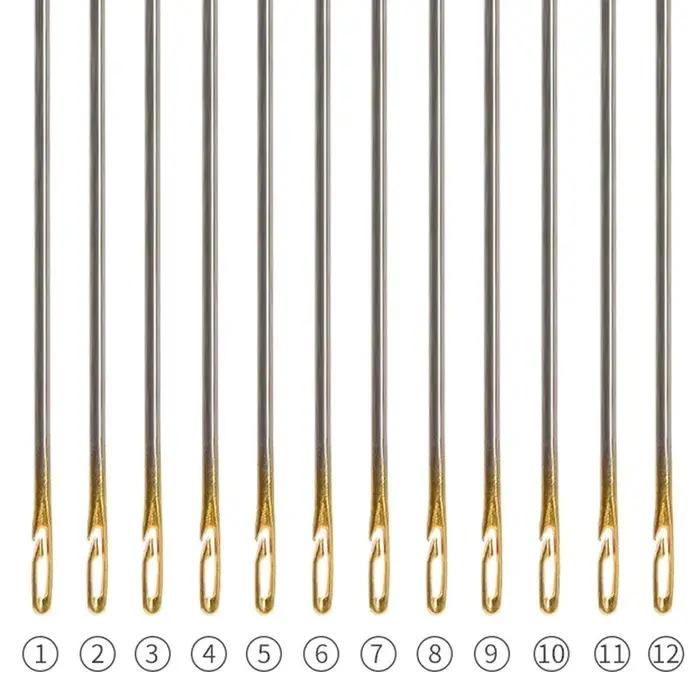 30 pièces aiguille à coudre aveugle personnes âgées en acier inoxydable rapide automatique auto-enfi
