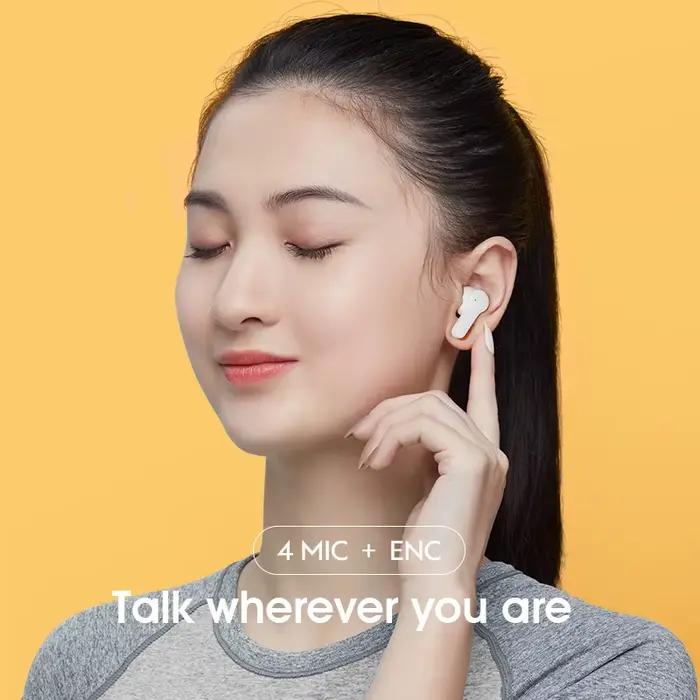 QCY – écouteurs sans fil Bluetooth T13 TWS, oreillettes HIFI, 4 Microphones, casque d'appel ENC HD,