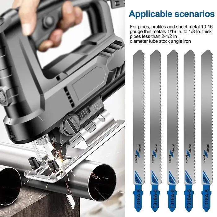 Lames de scie 5/10pcs Haute Vitesse En Acier Jig Lame de Scie T Tige T318A HSS Scie pour Bois/Métal