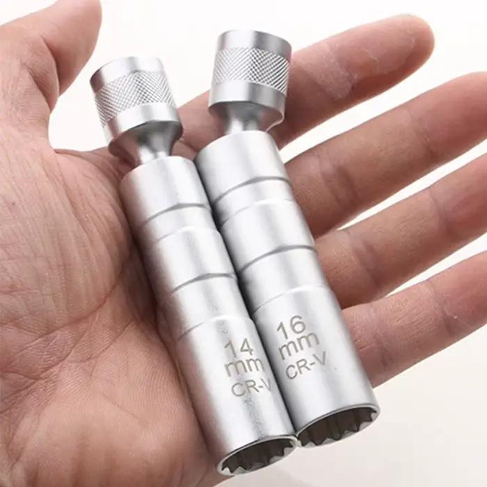 Clé à manchon universelle pour bougie d'allumage, douille magnétique de 3/8 pouces, Angle de 12 poin