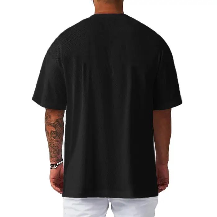 T-Shirt d'été surdimensionné en maille respirante à séchage rapide, vêtements amples pour gymnastiqu