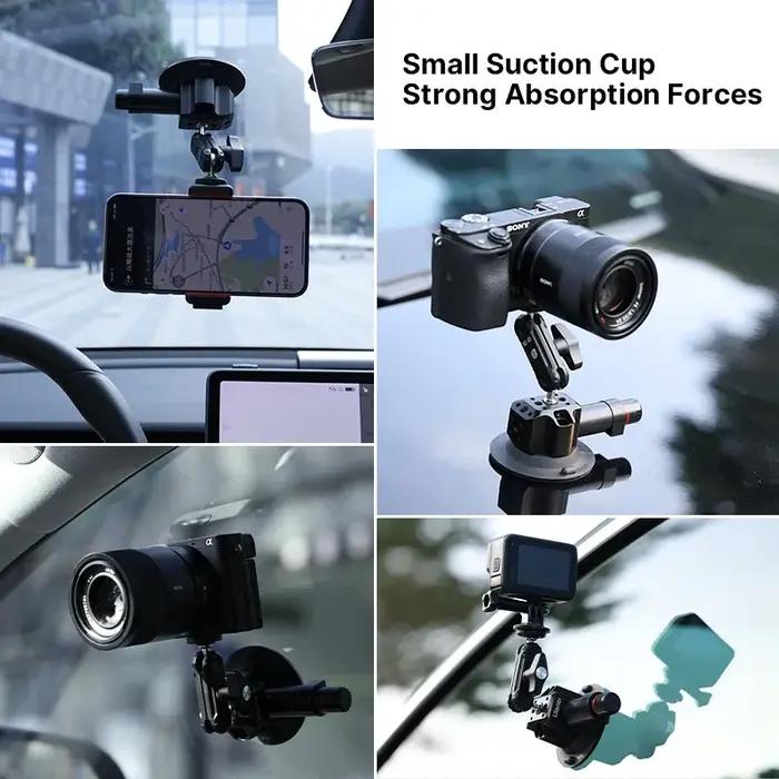 Ulanzi – support de caméra d'action pour téléphone de voiture, pompe à main, ventouse 360 ° 1/4" r